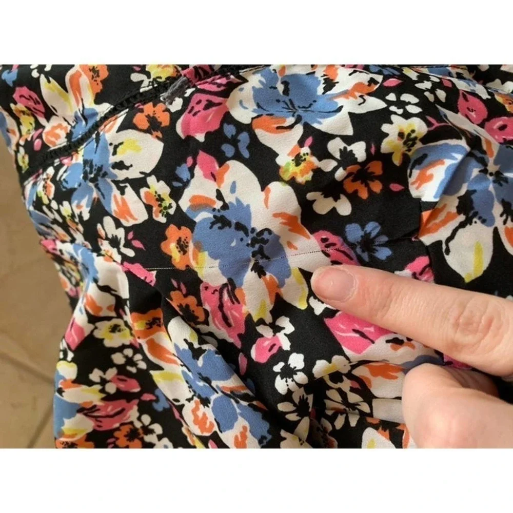 NWT Boohoo Cut-Out Floral Flare Skater Mini Dress Size 10